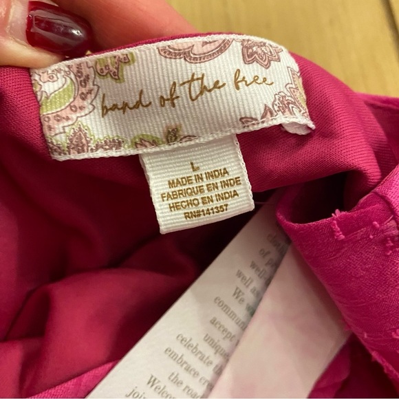 Band of the Free Women’s Pink Short Party Dress Long Sleeve Open Back New Large - Picture 8 of 16